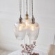 - Marinella - Bright Nickel 3 Light Cluster Pendant with Clear Ribbed Glass Ambience-120652 - Marinella - Bright Nickel 3 Light Cluster Pendant with Clear Ribbed Glass