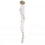 Marinella - Antique Brass 13 Light Cluster Pendant with Clear Ribbed Glass Marinella - Antique Brass 13 Light Cluster Pendant with Clear Ribbed Glass