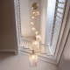 Ceiling Lights - Marinella - Antique Brass 13 Light Cluster Pendant with Clear Ribbed Glass Ambience-120649 - Marinella - Antique Brass 13 Light Cluster Pendant with Clear Ribbed Glass