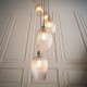 Ceiling Lights - Marinella - Antique Brass 13 Light Cluster Pendant with Clear Ribbed Glass Ambience-120649 - Marinella - Antique Brass 13 Light Cluster Pendant with Clear Ribbed Glass