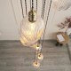 Ceiling Lights - Marinella - Antique Brass 13 Light Cluster Pendant with Clear Ribbed Glass Ambience-120649 - Marinella - Antique Brass 13 Light Cluster Pendant with Clear Ribbed Glass