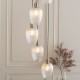 - Marinella - Antique Brass 7 Light Cluster Pendant with Clear Ribbed Glass Ambience-120654 - Marinella - Antique Brass 7 Light Cluster Pendant with Clear Ribbed Glass