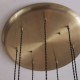 - Marinella - Antique Brass 7 Light Cluster Pendant with Clear Ribbed Glass Ambience-120654 - Marinella - Antique Brass 7 Light Cluster Pendant with Clear Ribbed Glass