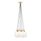 - Marinella - Antique Brass 7 Light Cluster Pendant with Clear Ribbed Glass Ambience-120655 - Marinella - Antique Brass 7 Light Cluster Pendant with Clear Ribbed Glass