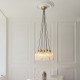 - Marinella - Antique Brass 7 Light Cluster Pendant with Clear Ribbed Glass Ambience-120655 - Marinella - Antique Brass 7 Light Cluster Pendant with Clear Ribbed Glass