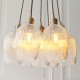 - Marinella - Antique Brass 7 Light Cluster Pendant with Clear Ribbed Glass Ambience-120655 - Marinella - Antique Brass 7 Light Cluster Pendant with Clear Ribbed Glass