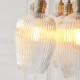 - Marinella - Antique Brass 7 Light Cluster Pendant with Clear Ribbed Glass Ambience-120655 - Marinella - Antique Brass 7 Light Cluster Pendant with Clear Ribbed Glass