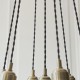 - Marinella - Antique Brass 7 Light Cluster Pendant with Clear Ribbed Glass Ambience-120655 - Marinella - Antique Brass 7 Light Cluster Pendant with Clear Ribbed Glass