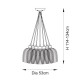 - Marinella - Antique Brass 7 Light Cluster Pendant with Clear Ribbed Glass Ambience-120655 - Marinella - Antique Brass 7 Light Cluster Pendant with Clear Ribbed Glass