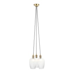 Marinella - Antique Brass 3 Light Cluster Pendant with Clear Ribbed Glass Marinella - Antique Brass 3 Light Cluster Pendant with Clear Ribbed Glass