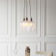 - Marinella - Antique Brass 3 Light Cluster Pendant with Clear Ribbed Glass Ambience-120656 - Marinella - Antique Brass 3 Light Cluster Pendant with Clear Ribbed Glass