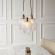 - Marinella - Antique Brass 3 Light Cluster Pendant with Clear Ribbed Glass Ambience-120656 - Marinella - Antique Brass 3 Light Cluster Pendant with Clear Ribbed Glass