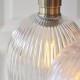 - Marinella - Antique Brass 3 Light Cluster Pendant with Clear Ribbed Glass Ambience-120656 - Marinella - Antique Brass 3 Light Cluster Pendant with Clear Ribbed Glass