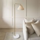 Endon-120743 - Wallbridge - Brushed Aged Brass & Marble Floor Lamp with Natural Linen Shade