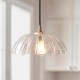 Endon-120750 - Eltham & Carnation - Brushed Aged Brass Pendant with Decorative Glass