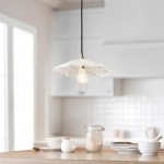 Eltham & Orchid - Brushed Aged Brass Pendant with Decorative Glass