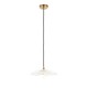 Endon-120751 - Eltham & Orchid - Brushed Aged Brass Pendant with Decorative Glass