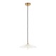 Endon-120751 - Eltham & Orchid - Brushed Aged Brass Pendant with Decorative Glass