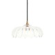 Endon-120752 - Eltham & Camellia - Brushed Aged Brass Pendant with Decorative Glass