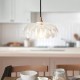 Endon-120752 - Eltham & Camellia - Brushed Aged Brass Pendant with Decorative Glass