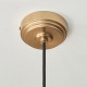 Endon-120752 - Eltham & Camellia - Brushed Aged Brass Pendant with Decorative Glass