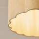 Endon-120762 - Olson - Wooden Pendant with Scalloped Natural Fabric Shade