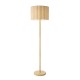Endon-120763 - Olson - Wooden Floor Lamp with Scalloped Natural Fabric Shade