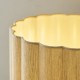 Endon-120763 - Olson - Wooden Floor Lamp with Scalloped Natural Fabric Shade
