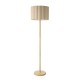 Endon-120763 - Olson - Wooden Floor Lamp with Scalloped Natural Fabric Shade