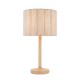 Endon-120764 - Olson - Wooden Table Lamp with Scalloped Natural Fabric Shade
