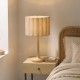 Endon-120764 - Olson - Wooden Table Lamp with Scalloped Natural Fabric Shade