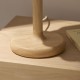 Endon-120764 - Olson - Wooden Table Lamp with Scalloped Natural Fabric Shade