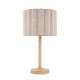Endon-120764 - Olson - Wooden Table Lamp with Scalloped Natural Fabric Shade