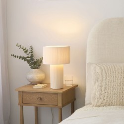 Noah - Cream Cotton Cord Wrapped Tiered Table Lamp
