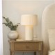 Endon-120767 - Noah - Cream Cotton Cord Wrapped Tiered Table Lamp