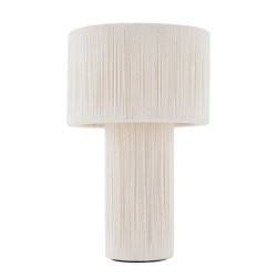 Noah - Cream Cotton Cord Wrapped Tiered Table Lamp