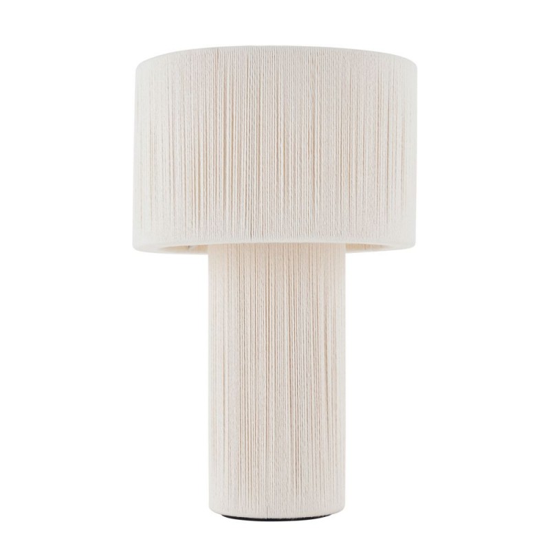 Endon-120767 - Noah - Cream Cotton Cord Wrapped Tiered Table Lamp