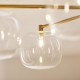 Endon-120831 - Oslo - Brushed Aged Brass 6 Light Semi Flush with Clear Glass