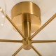 Endon-120831 - Oslo - Brushed Aged Brass 6 Light Semi Flush with Clear Glass