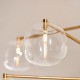 Endon-120832 - Oslo - Brushed Aged Brass 6 Light Semi Flush with Clear Glass