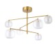Endon-120832 - Oslo - Brushed Aged Brass 6 Light Semi Flush with Clear Glass