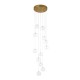 Endon-120834 - Oslo - Brushed Aged Brass 12 Light Cluster Pendant with Clear Glass