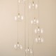 Endon-120834 - Oslo - Brushed Aged Brass 12 Light Cluster Pendant with Clear Glass