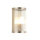 Endon-120851 - Ridgeton - Antique Brass Wall Lamp with Ribbed Glass & Diffuser IP44