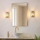 Endon-120851 - Ridgeton - Antique Brass Wall Lamp with Ribbed Glass & Diffuser IP44
