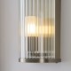 Endon-120851 - Ridgeton - Antique Brass Wall Lamp with Ribbed Glass & Diffuser IP44