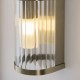 Endon-120853 - Ridgeton - Antique Brass 2 Light Wall Lamp with Ribbed Glass & Diffuser IP44