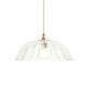 Endon-121003 - Eltham & Carnation - Brushed Aged Brass Pendant with Decorative Glass