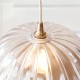 Endon-121003 - Eltham & Carnation - Brushed Aged Brass Pendant with Decorative Glass