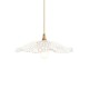 Endon-121004 - Eltham & Orchid - Brushed Aged Brass Pendant with Decorative Glass